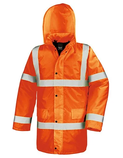 Result Safe-Guard High-Visibility Motorway Coat with Hood