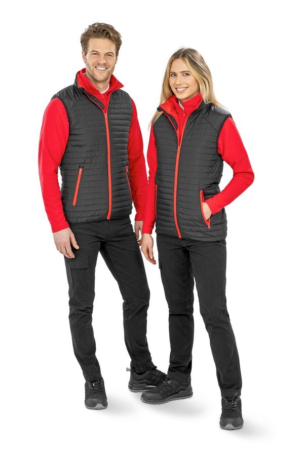Result Genuine Recycled Recycled Thermoquilt Gilet mit Kinnschutz