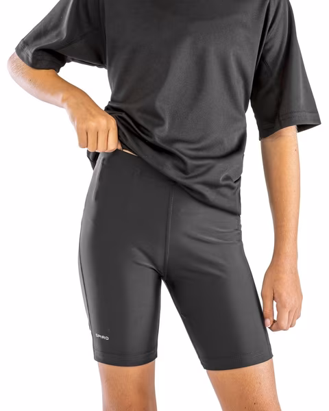 SPIRO Junior Bodyfit Shorts con cucitura a contrasto