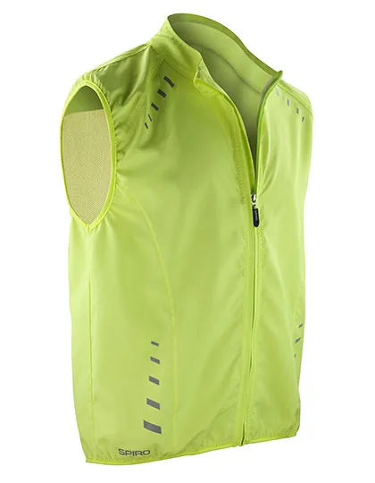 SPIRO Gilet Bikewear riflettente con collo alto