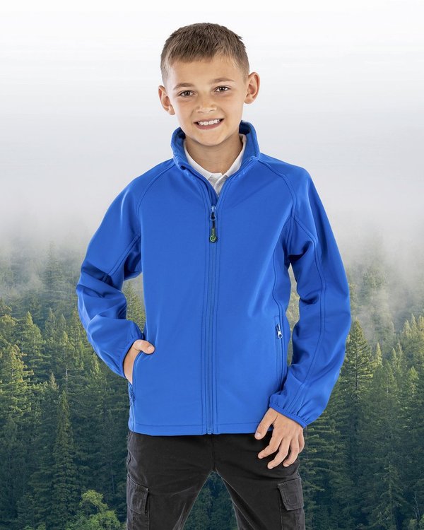 Result Genuine Recycled Recycled 2-Layer Printable Youth Softshell Jacket Royal XL (11-12) (RT901Y)