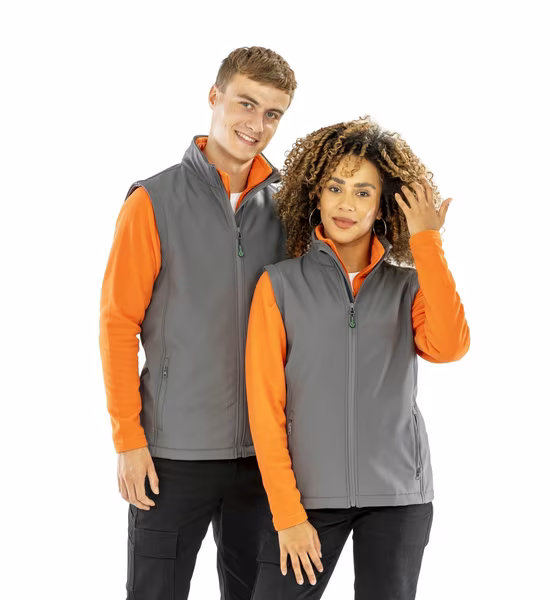 Result Genuine Recycled Recycled Softshell Vest with Stand-Up Collar