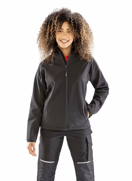 Women´s Recycled 3-Layer Printable Hooded Softshell Jacket