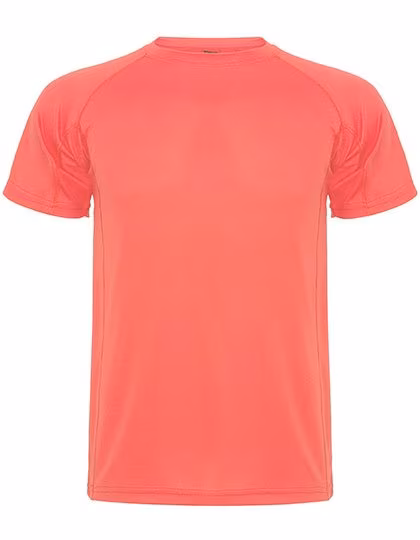 Roly Sport Funktions-T-Shirt Montecarlo mit Raglanärmeln, Fluor Coral 234 S, RY0425