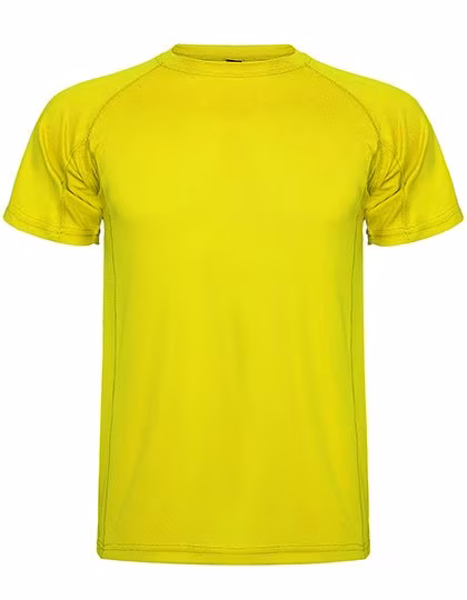 Roly Sport Funktions-T-Shirt Montecarlo mit Raglanärmeln, Fluor Yellow 221 S, RY0425