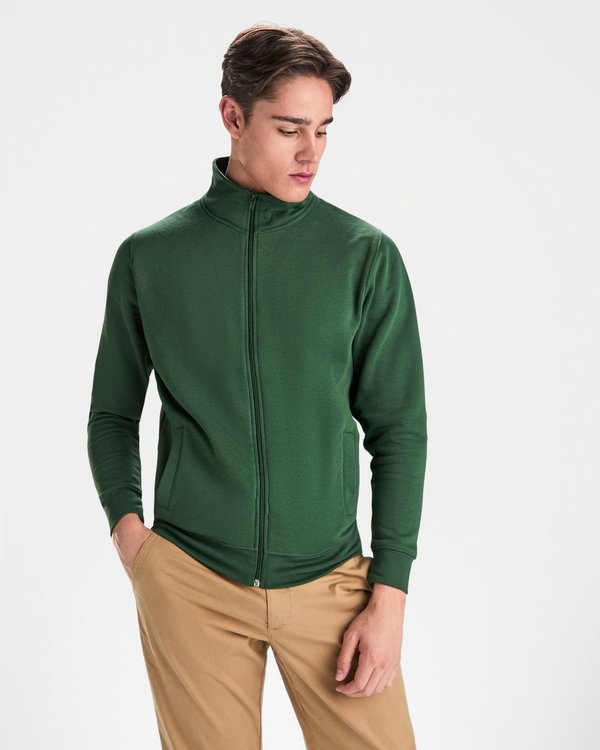 Ulan Zip Sweat Jacket with Stand-Up Collar
