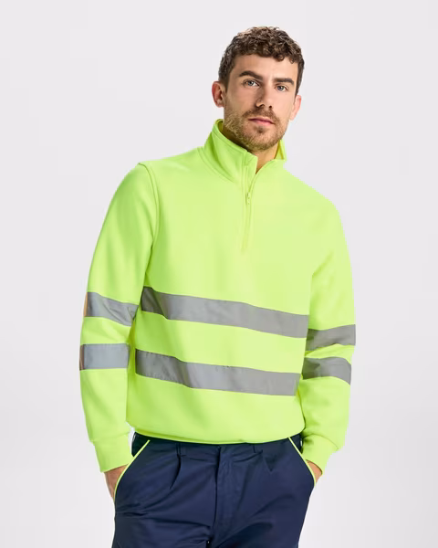Roly Workwear Hi-Viz Sweatshirt Spica with Zip