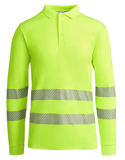 Roly Workwear Long-Sleeve Polo Shirt Atrio with Reflectors
