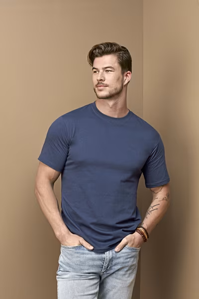 Klassisches Slim Fit T-Shirt, Rundhals