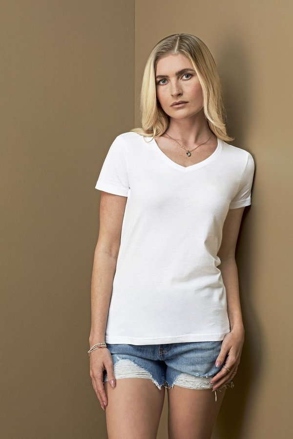 Classic-T V-Neck T-Shirt aus Baumwolle
