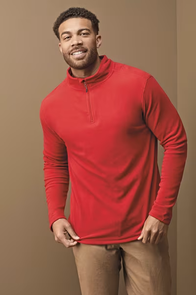 Stedman® Fleece Half-Zip Pullover mit Stehkragen