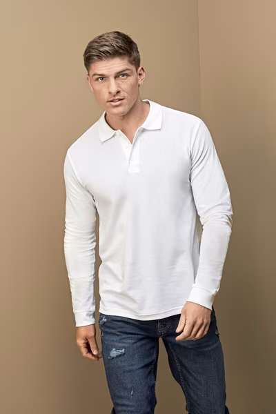 Stedman® Polo manches longues en Coton filé en anneau