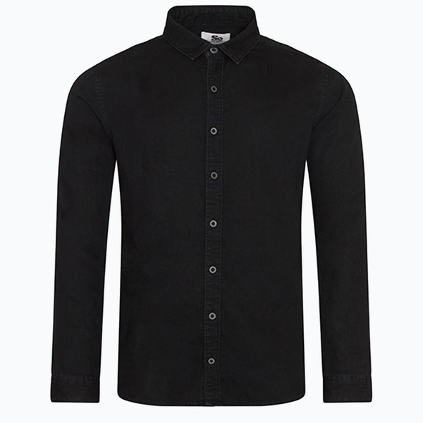 So Denim Langarm-Hemd "So Denim" aus Satin