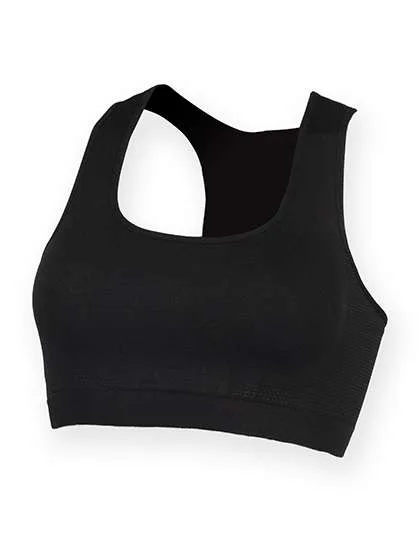 SF Women Cropped Sports Top with Racerback Neckline