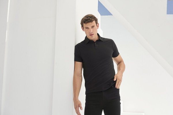 SF Men Slim Fit Polo aus Mikro-Piqué