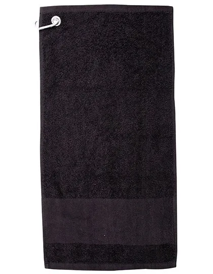 Towel City Cotton Golf Towel with Herringbone Border