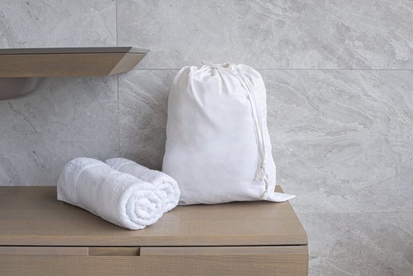 Towel City Gewebter Wäschebeutel im Fischgrätmuster