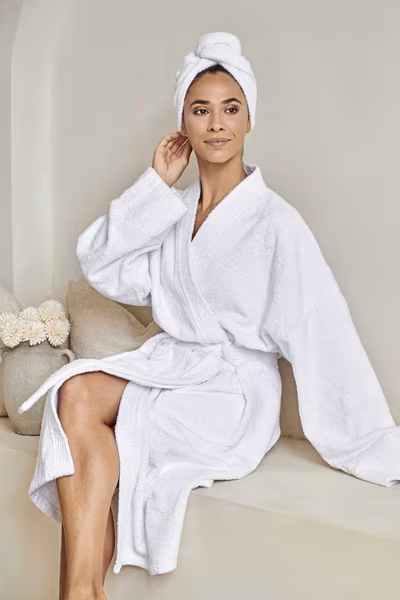 Towel City Frottee-Bademantel mit Gürtel und Taschen