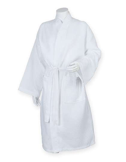 Towel City Waffel-Bademantel im Kimono-Stil