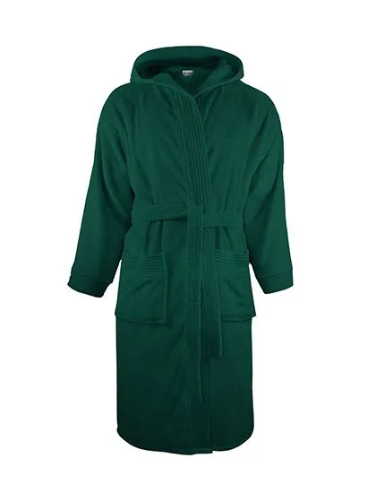 The One Towelling® Bathrobe Hooded Dark Green XXL/3XL (TH1095), TH1095