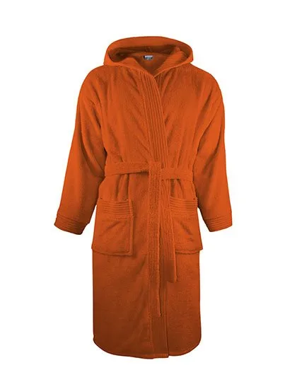 The One Towelling® Bathrobe Hooded Terra Spice S/M (TH1095), TH1095
