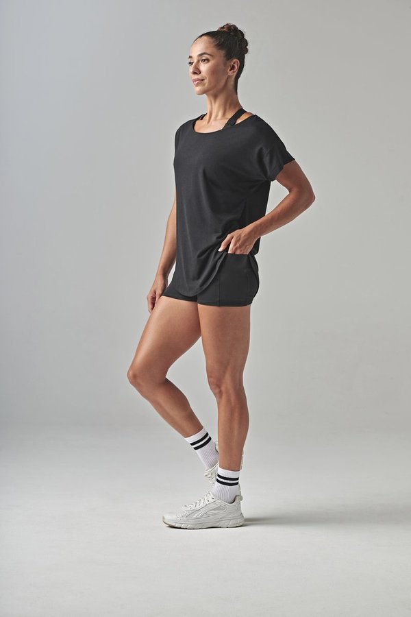 Tombo Hochgeschnittene Yogashorts mit Seitentasche