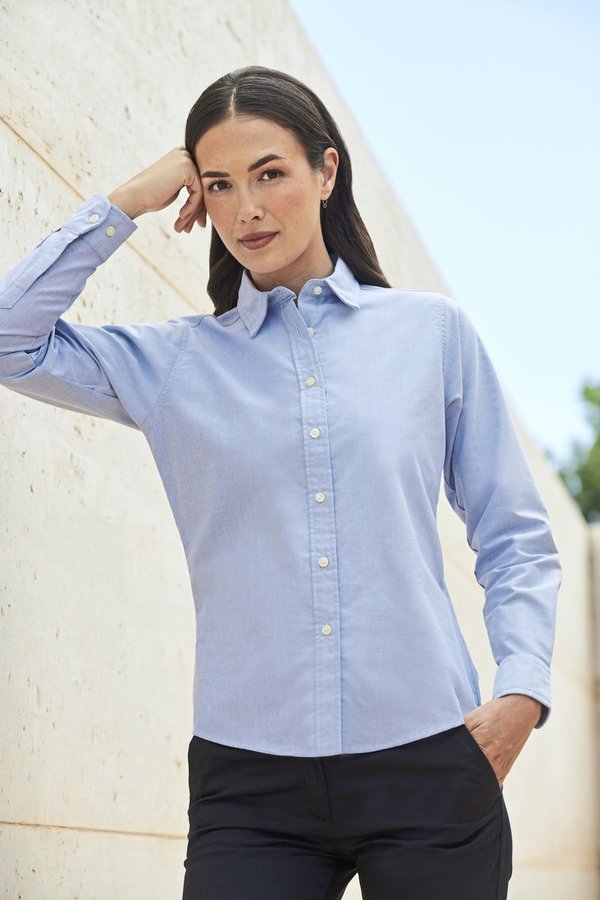 Henbury Oxford Hemd mit langen Ärmeln
