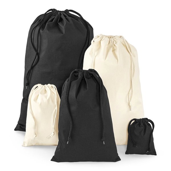 Westford Mill Baumwolltasche mit Kordelzugverschluss