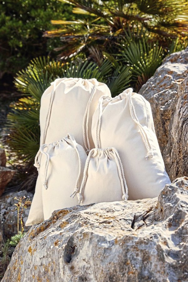 Westford Mill Bio-Baumwolltasche mit Kordelzugverschluss