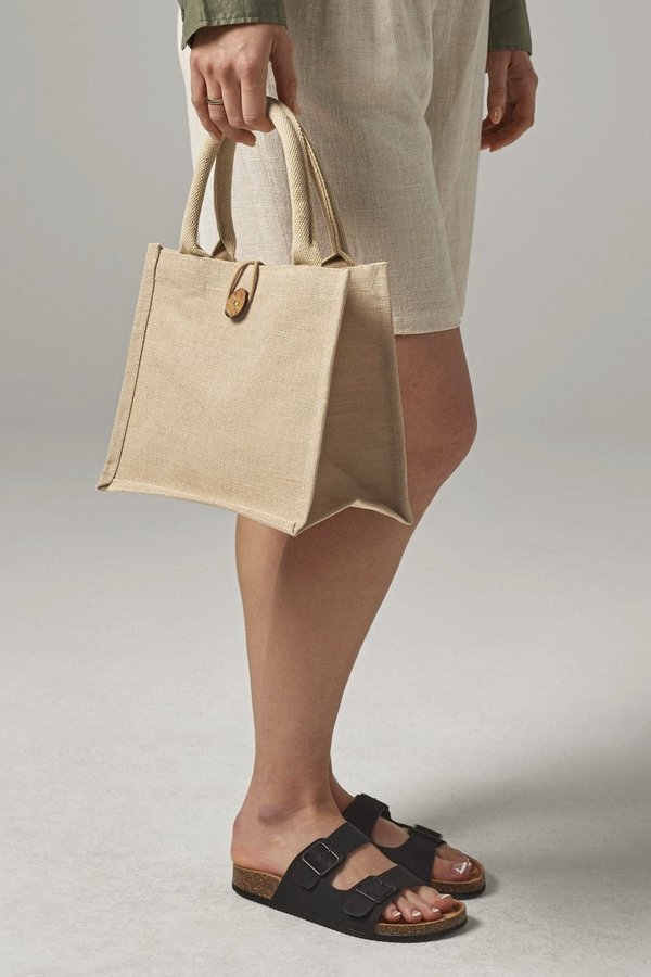 Westford Mill Laminierte Jute-Baumwoll-Mischgewebe Tasche