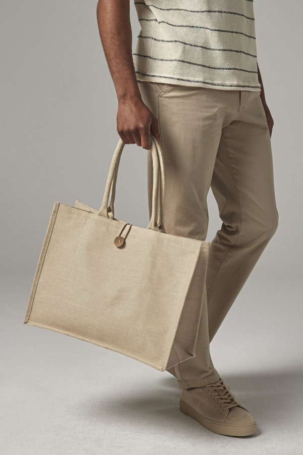 Westford Mill Jute-Baumwoll-Shopper mit Tragegriffen