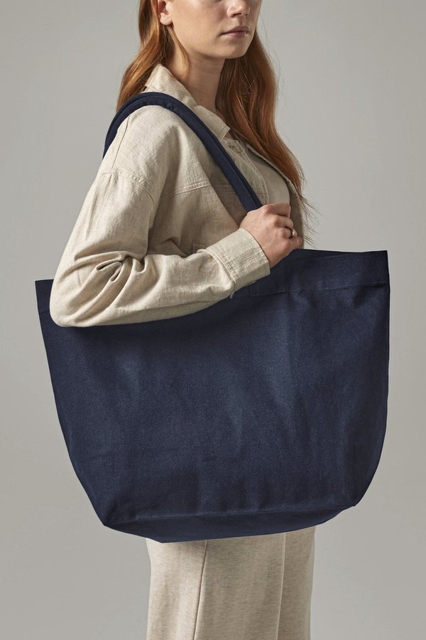 Westford Mill Fairtrade Baumwoll-Segeltuchtasche mit Reißverschluss