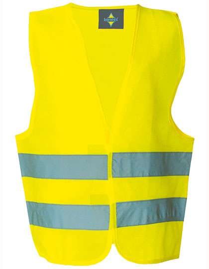 Neon Warnweste mit reflektierenden Streifen