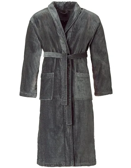 Vossen Velour Bathrobe with Shawl Collar, Cotton