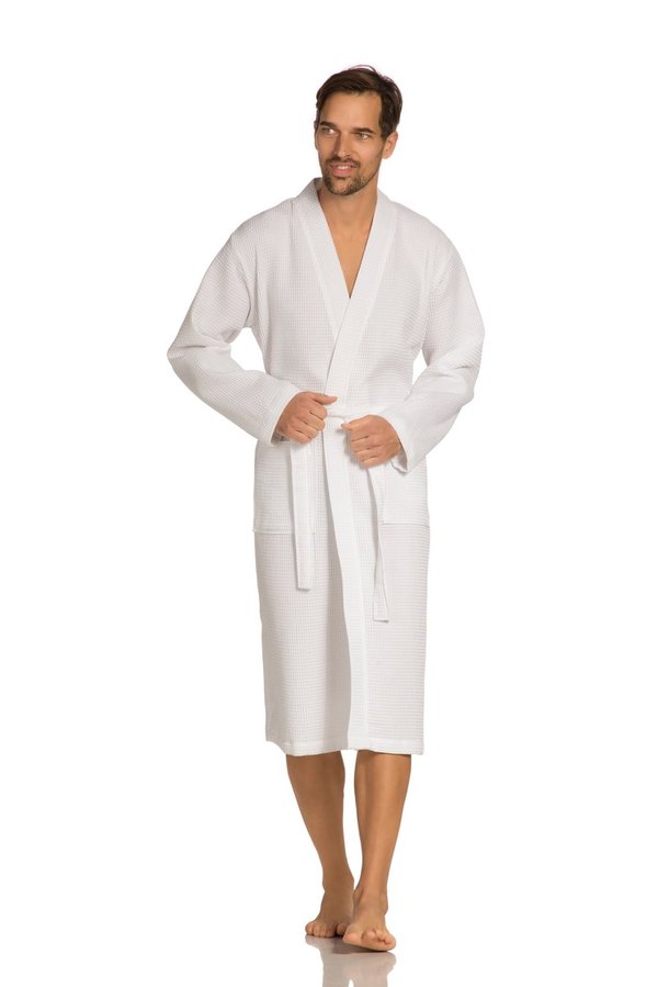 Vossen Piqué Bademantel Wellington mit Kimono-Schnitt