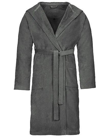 Vossen Hooded Robe Texas made of Velour, 110 cm