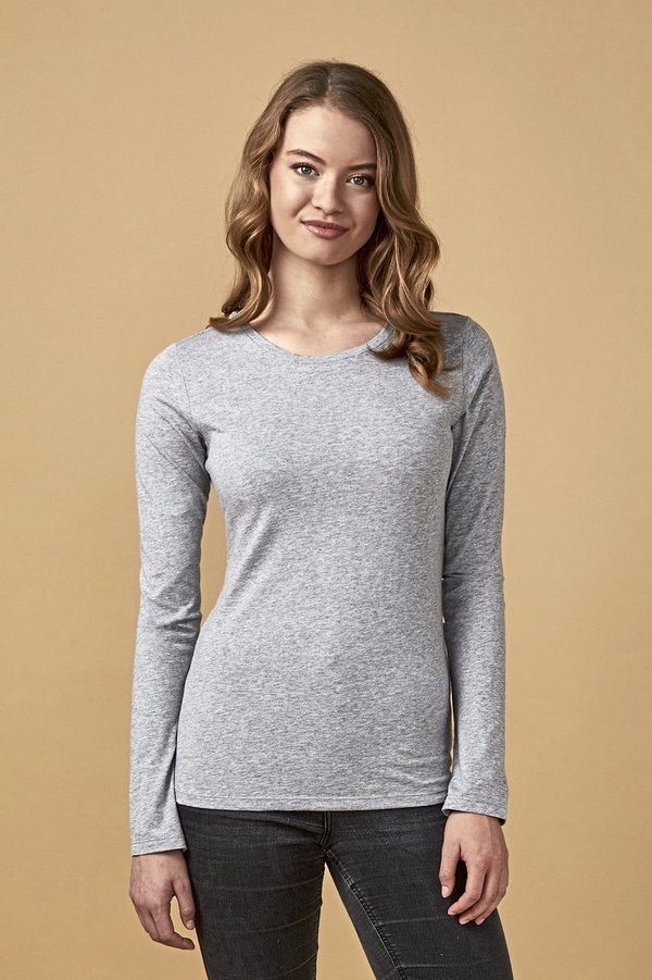 X.O by Promodoro Women´s Roundneck T-Shirt Long Sleeve White XS (XO1565)