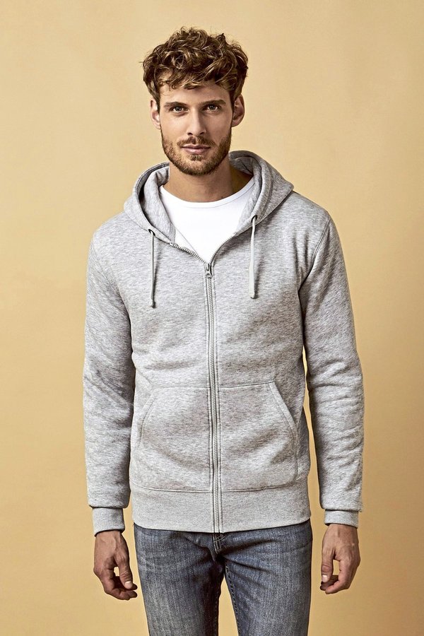 Langarm Zip-Hoodie mit Kängurutaschen