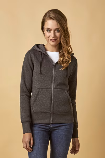 Zip-Hoodie mit tailliertem Schnitt für Damen