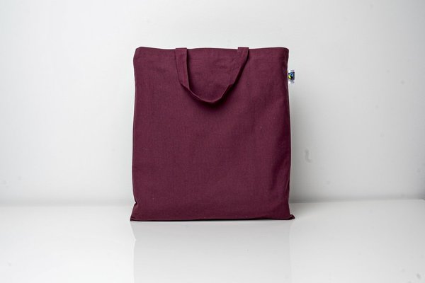 Printwear Fairtrade Baumwolltasche mit kurzen Henkeln
