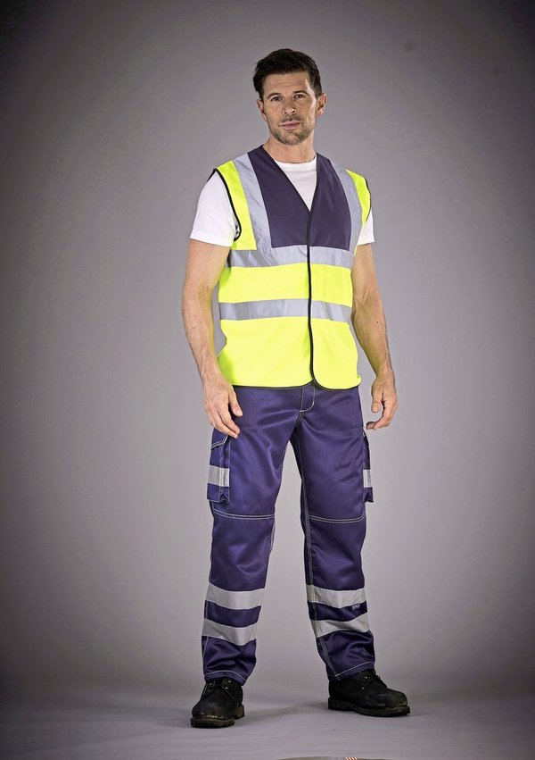 YOKO Hi-Vis Cargohose mit Kniepolstertaschen