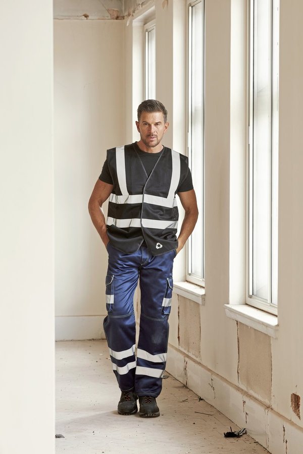 YOKO Hi-Vis Top Cool Recycled Open Mesh Waistcoat Hi-Vis Yellow M (YK120)