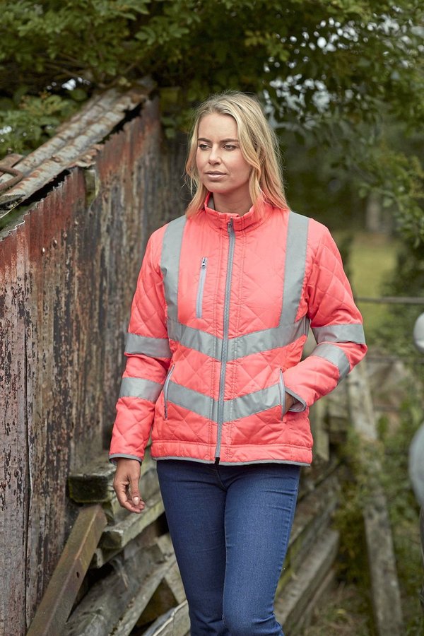 YOKO Hi-Vis Sicherheitsjacke mit Fleecefutter