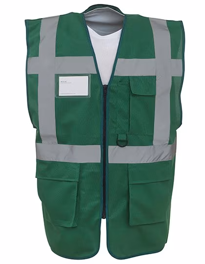 YOKO Sicherheitsweste mit Reflexstreifen und Taschen, Paramedic Green M, YK801