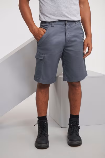 Russel Short Cargo en Polycoton avec Poche
