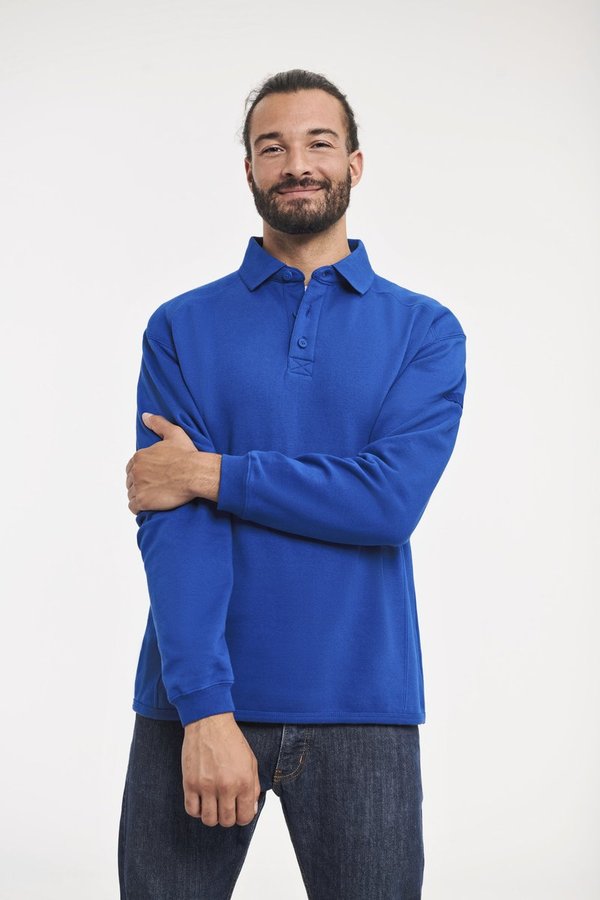 Russel Langarm-Raglan-Polo mit SpotShield™-Beschichtung