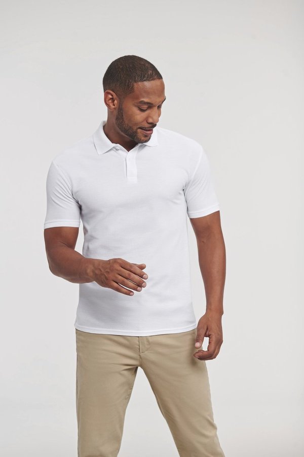 Russel Piqué Polo Shirt aus Recyclingmaterial