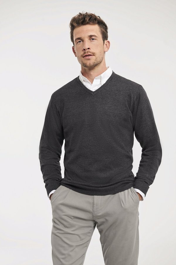 Russell Collection Strickpullover Russell Collection V-Ausschnitt