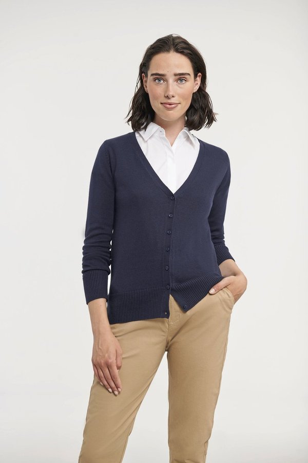 Russell Collection Baumwoll-Polyacryl V-Ausschnitt Cardigan