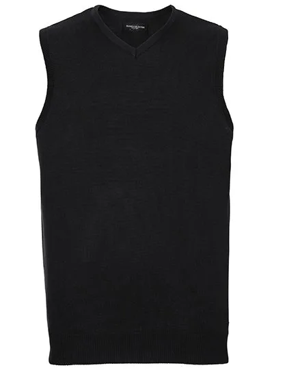 Russell Collection Ärmelloser V-Ausschnitt Pullunder Cotton Blend™